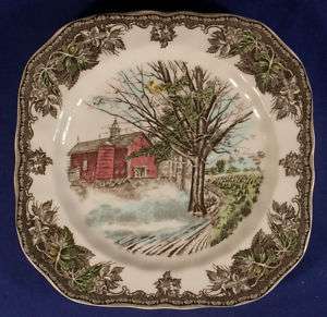 JOHNSON BROTHERS FRIENDLY VILLAGE SQUARE SALAD PLATE  