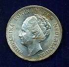 NETHERLANDS WILHELMINA I 1929 1 GULDEN COIN BU