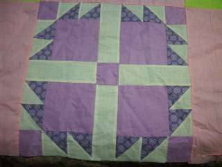 VINTAGE UNUSUAL DOVE IN THE WINDOW PATTERN CUTTER QUILT TOP w/DAMAGE 