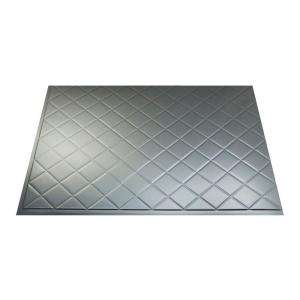 Fasade 18 in. x 24 in. Quilted Brushed Aluminum Backsplash B54 08 at 