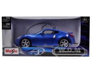   diecast model of 2009 Nissan 370Z Blue die cast model car by Maisto