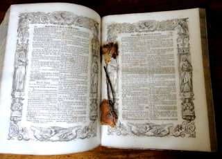 1856 antique GERMAN BIBLE luther+FOLK ART~ROYER/arndt  