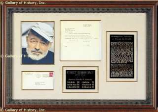 ERNEST PAPA HEMINGWAY   TYPED LETTER UNSIGNED  