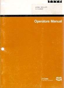 Case Vibromax W70B Roller Operators Manual  