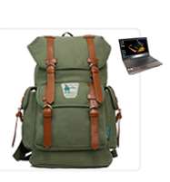   LAPTOP backpack Travel RUCKSACK military leather army backpack  