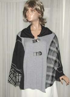 NWT $175   BELAMIE   Unique patchwork merino wool cape  