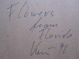 Peter Keil FLOWERS FROM FLORIDA Painting 1992 LISTED  