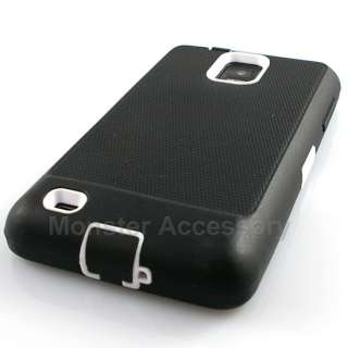 Black White Double Layer Hard Case Samsung Infuse 4G  