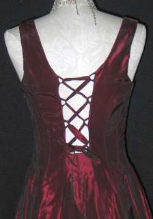   Jessica McClintock Burgundy Taffeta Corset Dress Gown Size 4  
