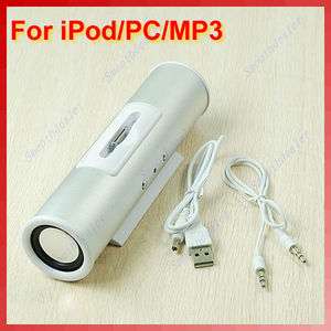 Mini Portable Docking Stereo Speaker Music Player For Apple iPod PC 