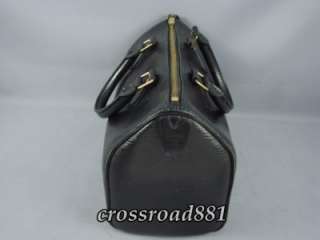 Authentic Louis Vuitton Black Epi Speedy 25 Hand Bag Good Condition 