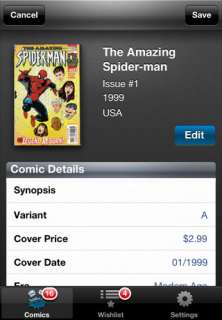Comic Book iPhone App for (LOT Marvel Silver Age Amazing Spider Man #1 