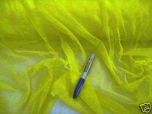 Fabric Chiffon Stretch Yellow E505  