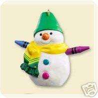 2007 Hallmark Ornaments Crayola Crayons Rainbow Snowman  