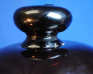 Antique Old Amber Hand Blown Glass Cloche Bell Jar 14  