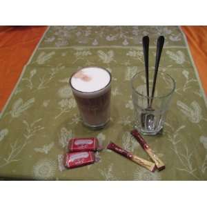 Latte Macchiato Set 2x Gläser mit Kaffeelöffeln/Zucker/Keks  