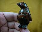y407 17 penguin gemstone black red love ice bird stone