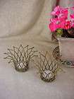 Pair of Beautiful Openwork Metal Votive Candle Holder