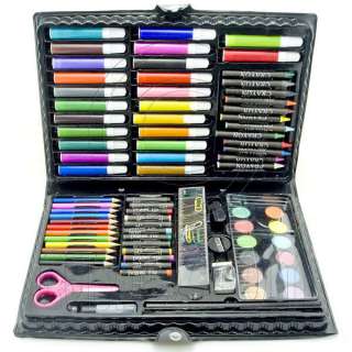 Box Set 86 Art Oil Painting Pastels Water Pens Scissors  