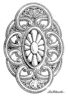 LA BLANCHE (1178) Oval Ornament Silicone Stamp  