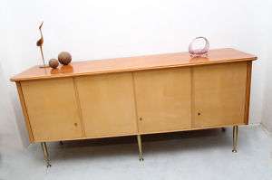 50er Sideboard Ahorn / Kirsche Messing, Ponti Style  