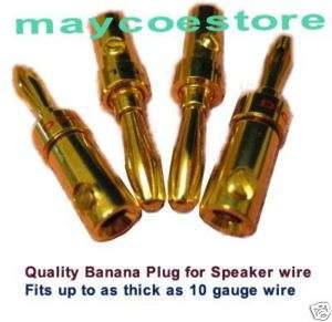 Quality 8 Banana Plug  Speaker wire Cable 12 10 Gauge  