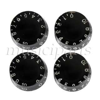 4P Black Speed GUITAR CONTROL KNOBS for Gibson Les Paul  