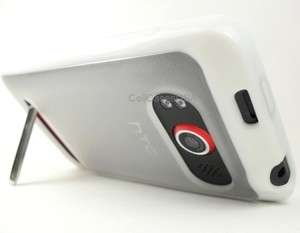 FOR HTC EVO 4G SPRINT WHITE CLEAR TPU SOFT SKIN COVER CASE ACCESSORIES 