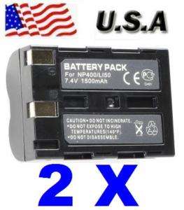 2X Battery for Pentax K10 K10D K20D D Li50/NP400 DLi50  