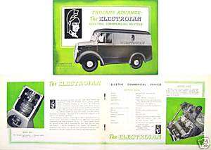 Trojan Electrojan Electric Van 1950s Original Brochure  