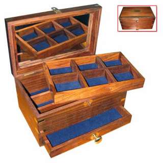 New Wood Jewellery Box Or Trinket Chest With Mirror  