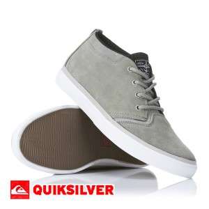 Mens Quiksilver RF1 Skate Shoes   Grey/Grey/White  