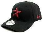 New Era Basic Houston Astros Cap   Black / Cardinal   3