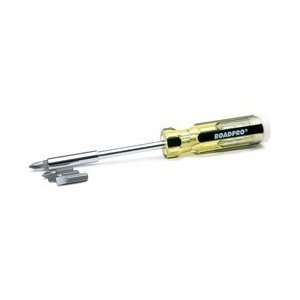  ROADPRO Screwdriver with 4 Bits and Magnetic Bit Holder 
