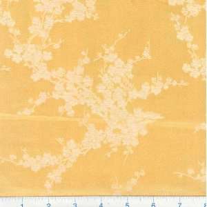  45 Wide Oriental Brocade Fabric Cherry Blossom Golden 