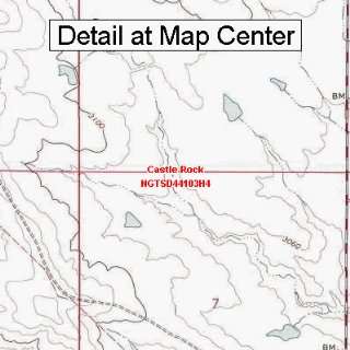  USGS Topographic Quadrangle Map   Castle Rock, South 