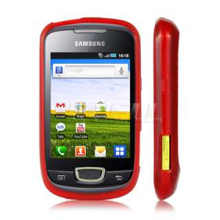Ecell Value Range   Rubber Silicone Case for Samsung Galaxy Mini   Red