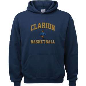 Clarion Golden Eagles Navy Youth Basketball Arch Hooded Sweatshirt 