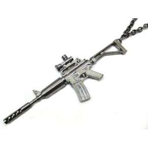  Pewter Sniper Pendant Gun Necklace Toys & Games