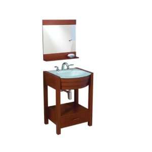  Decolav 5114T 8CW WH Stained Wood Lavatory Console with 