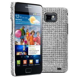   Magic Store   Silver Diamante Back Case For Samsung Galaxy S2 i9100