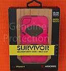 Griffin Survivor for iPhone 4 / 4S Pink Black Rugged Ex