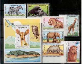 MONGOLIA TOPICAL STAMPS FAUNA DIRD TIGER ANIMAL M.N.H◄  