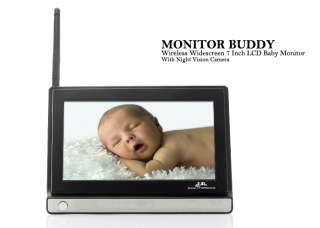 BABY MONITOR CONTROL WIRELESS INFRAROSSI USCITA AV LCD 7 TELECOMANDO 
