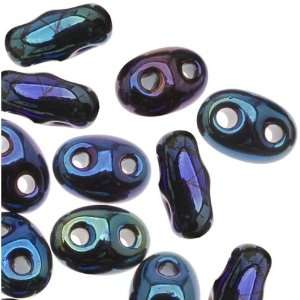   Beads 5x2.5mm Jet/Medium Blue Iris (24 Grams) Arts, Crafts & Sewing