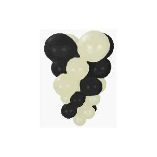 Luftballons, 2 Ballontrauben, schwarz, weiss  Küche 