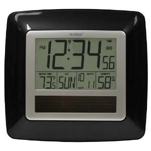La Crosse Technology WT 8112U BK Solar Atomic Digital Clock with 