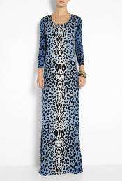 ALICE by Temperley  Blue Renaissance Animal Print Maxi Dress by ALICE 