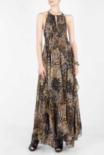 Elizabeth and James  Metallic Garrison Dappled Silk Maxi Dress by 