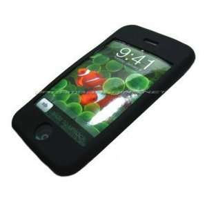   Apple iPhone Premium Silicone Skin Case   Jet Black Cell Phones
